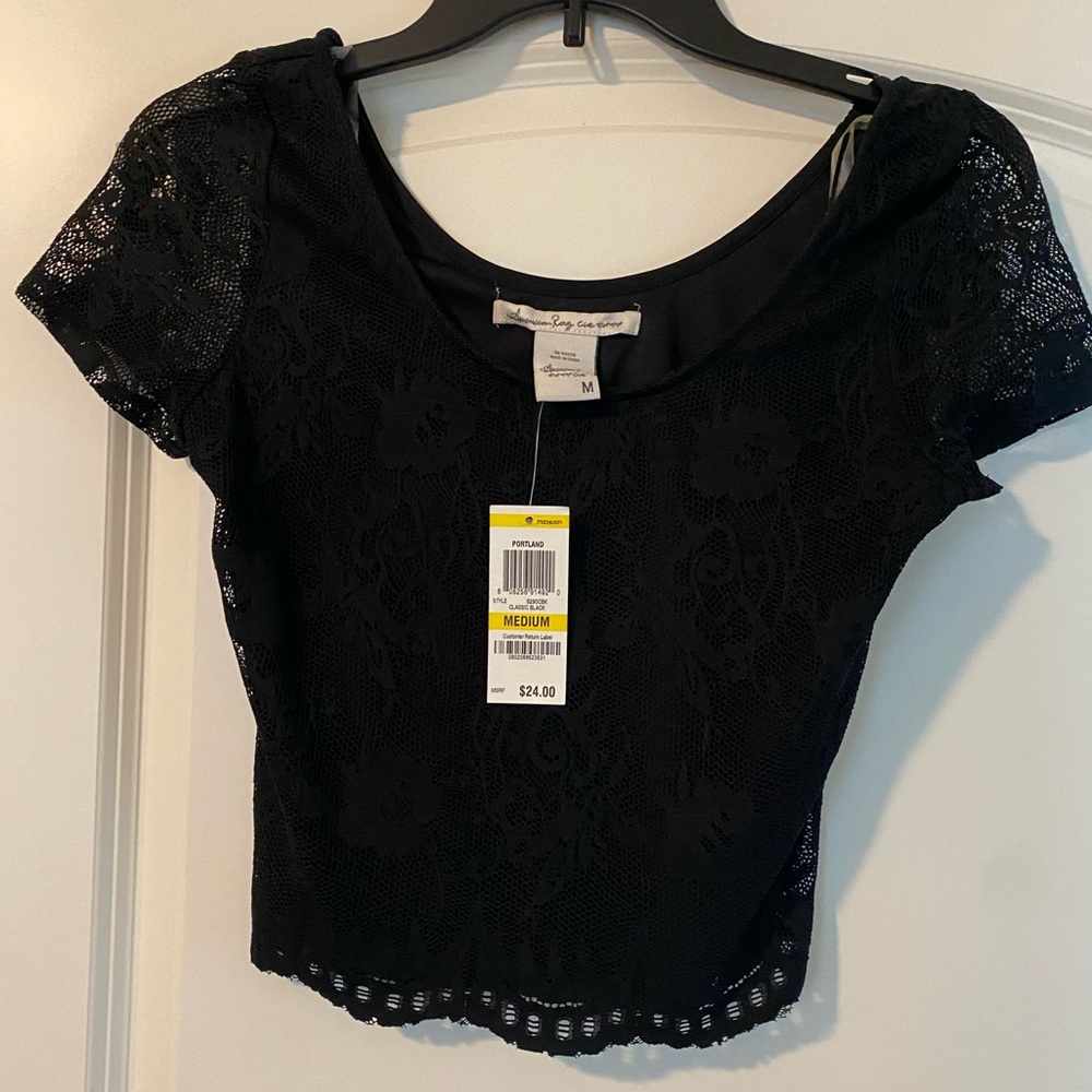 Black crop top.